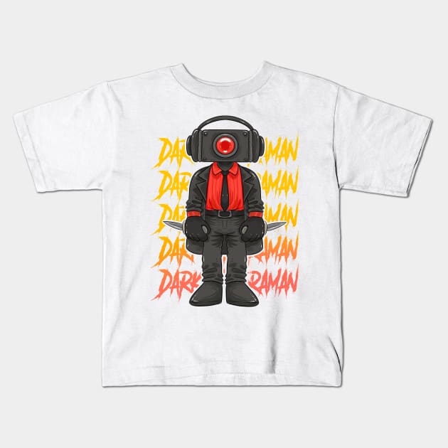 skibidi toilet dark speakerman Kids T-Shirt by Draw For Fun 